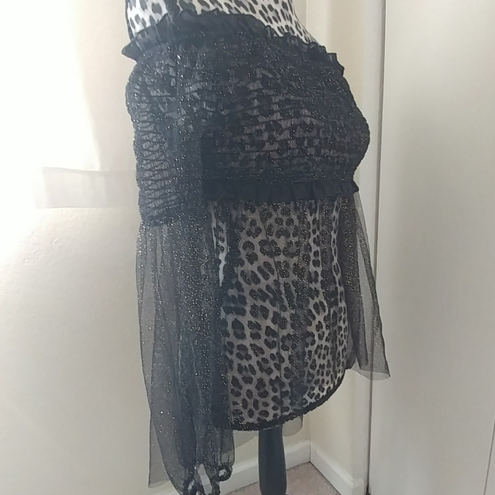 Hi LO Seethru Off The Shoulder Blouse